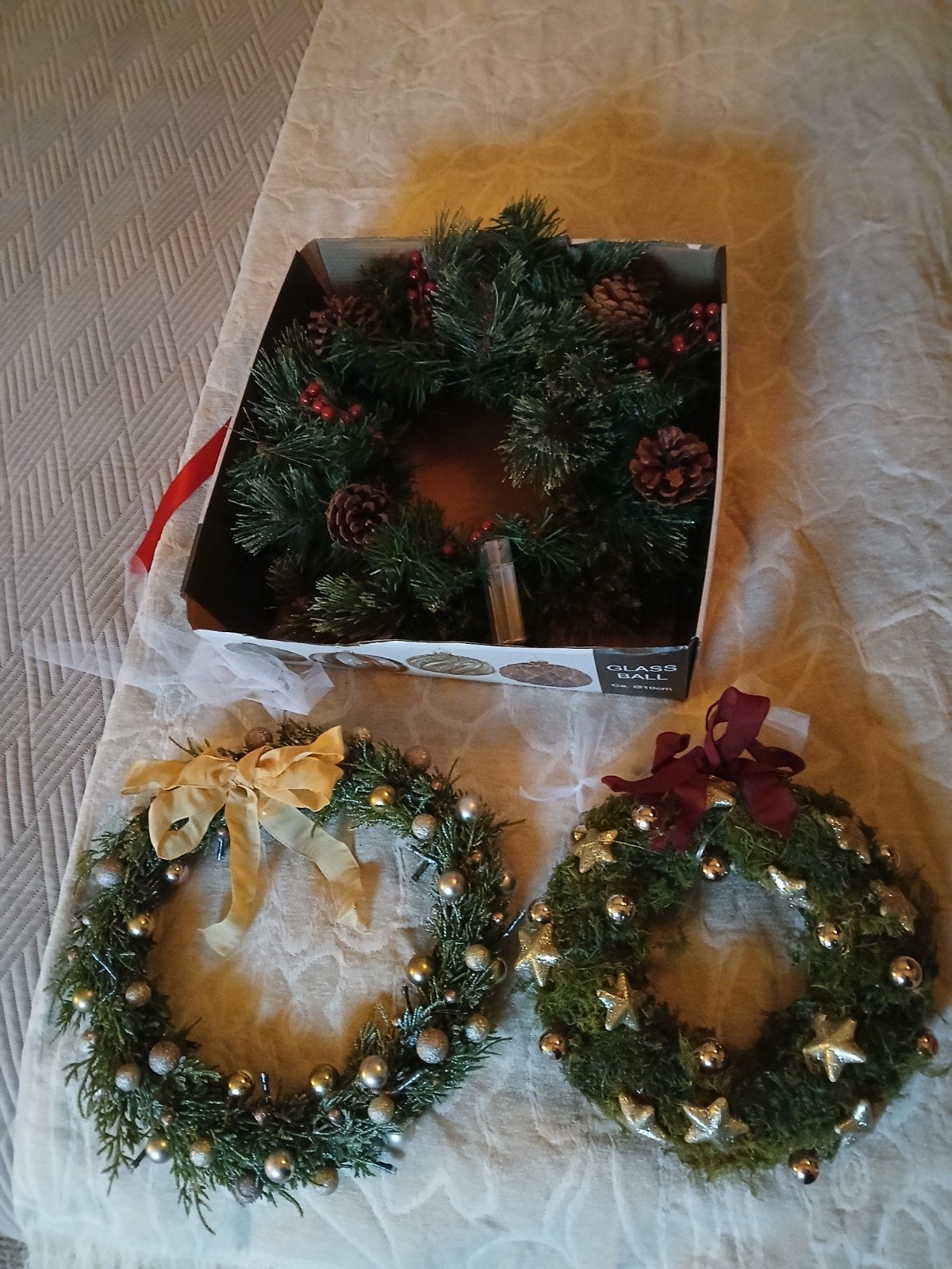 kerstkrans kerststuk, Ophalen