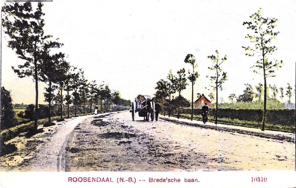 AK Roosendaal - Breda'sche baan, Verzenden, Voor 1920, Ongelopen, Noord-Brabant