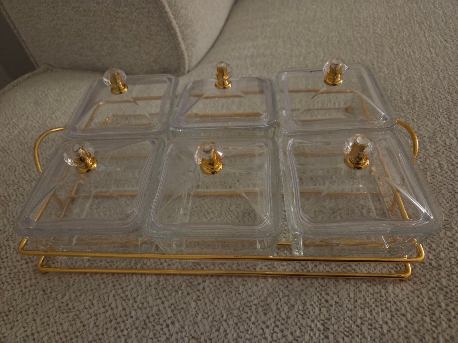 Nieuwe kruidenpotjes op gouden rekje, Ophalen of Verzenden