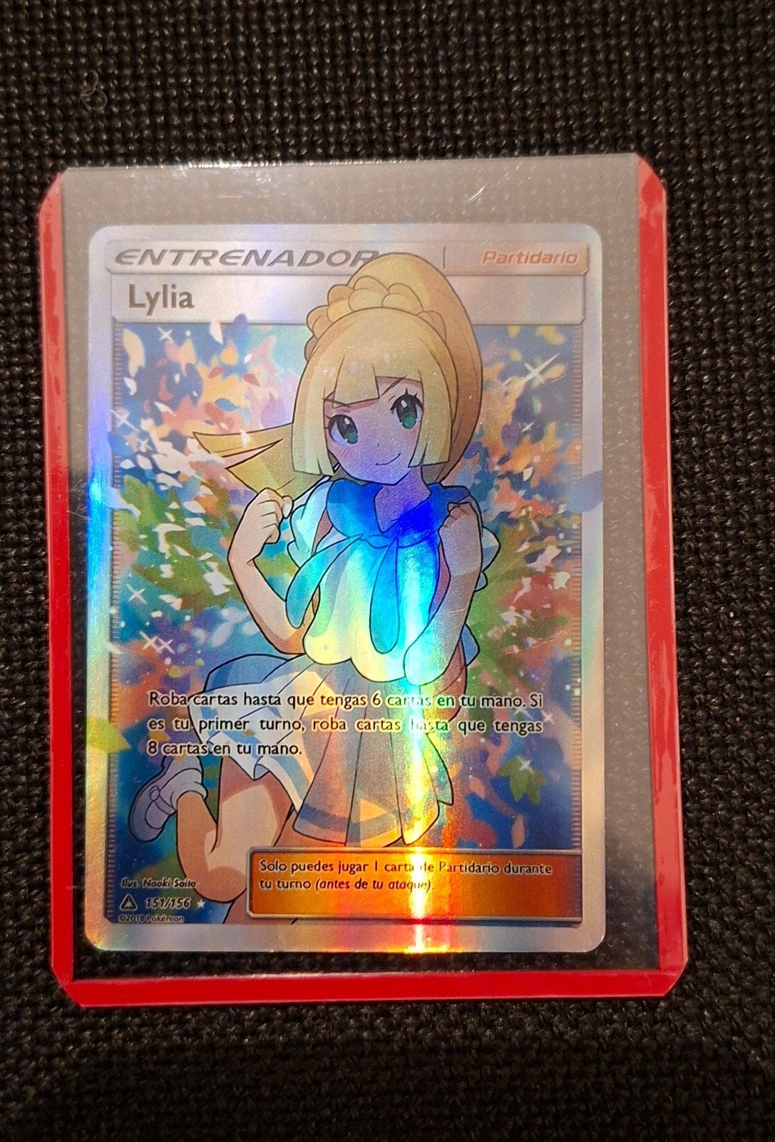 Pokemon Kaart Lillie Full Art Trainer (Foil), Ophalen, Zo goed als nieuw, Losse kaart, Foil