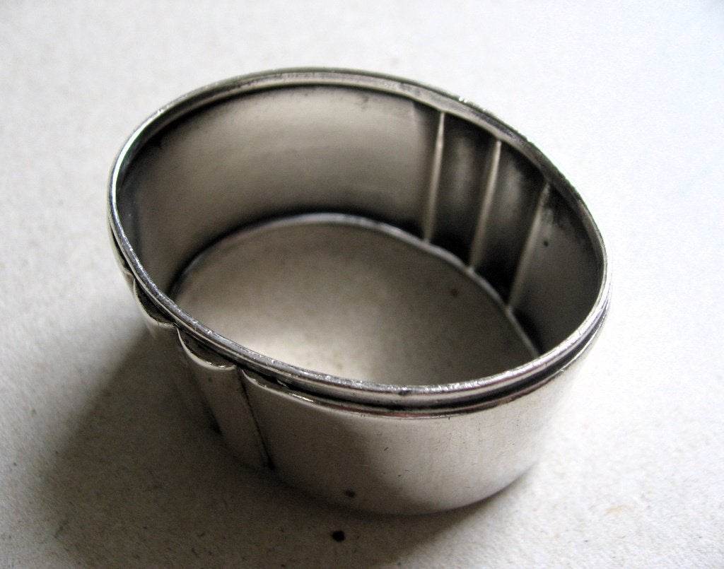 Art deco verzilverde servetring Georg Nilsson Gero, Ophalen of Verzenden, Zilver