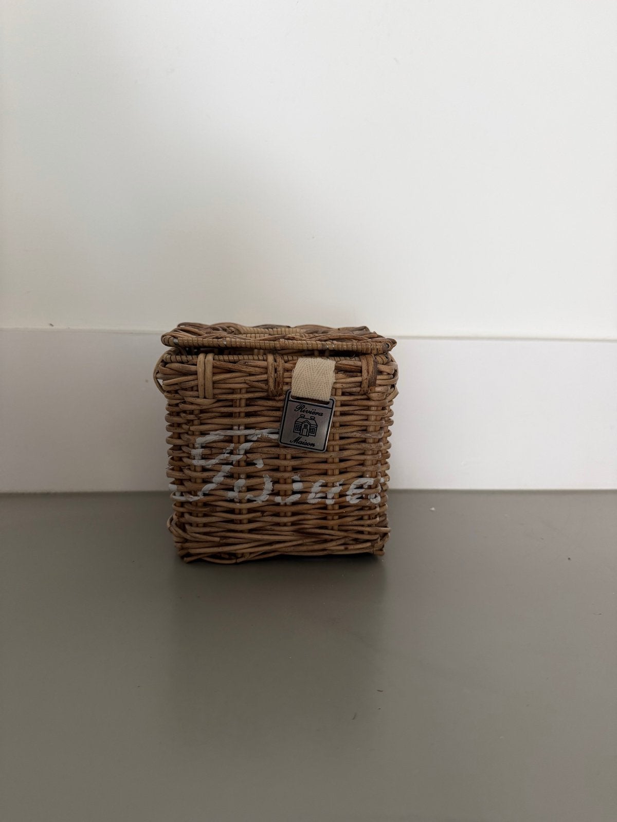 Rivera Maison rieten mandje met deksel, Ophalen, Gebruikt, Landelijk, Natuurlijk materiaal