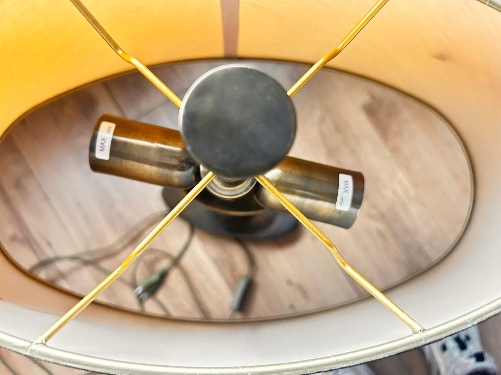 Mooie zware tafel lamp, Ophalen, Zo goed als nieuw, Goud, Overige materialen