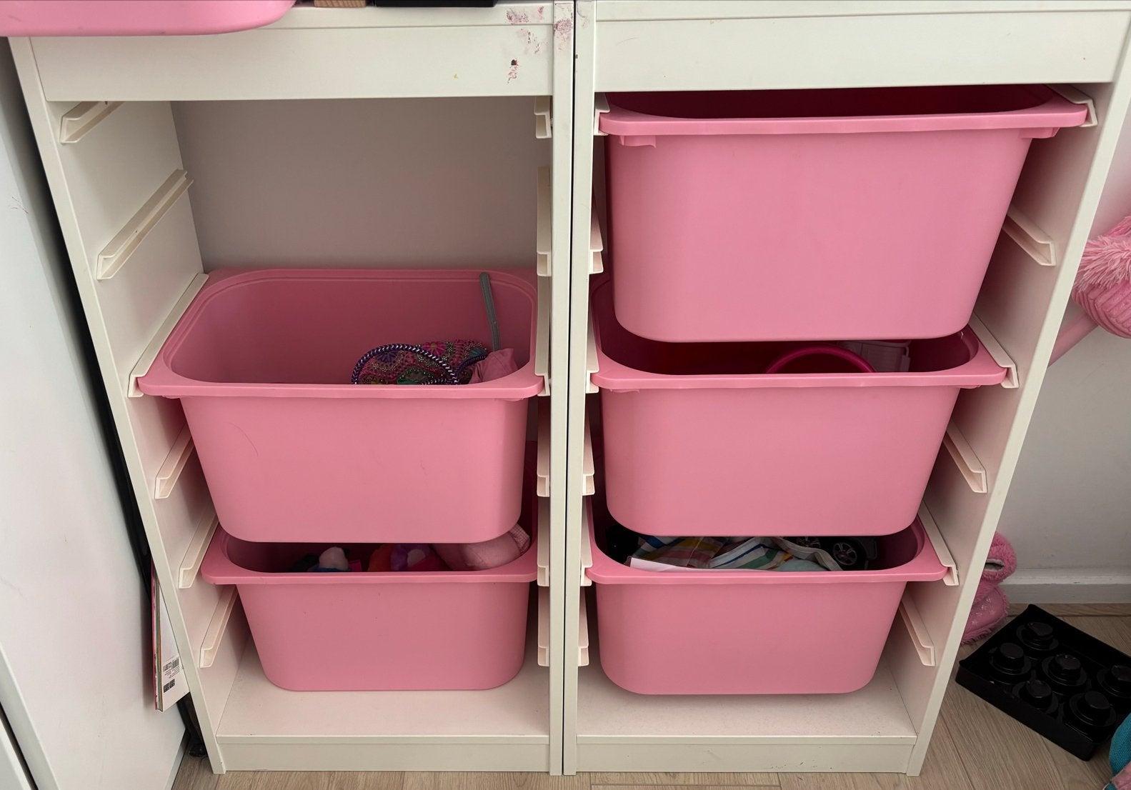 IKEA Trofast opbergkast met roze bakken, Ophalen, Gebruikt, Kast, 105 cm of meer