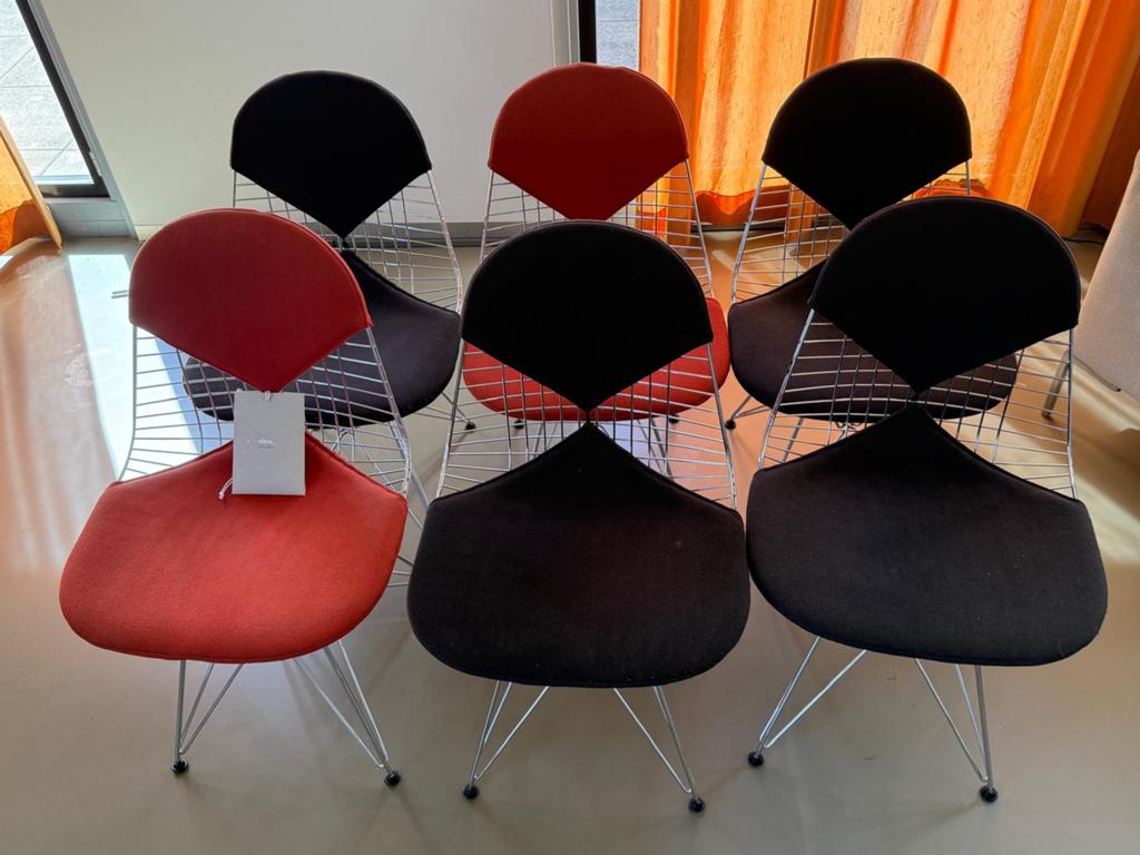Vitra Eames Wire Chairs DKR 2 Ray Eames, Bikini chairs 6x, Ophalen