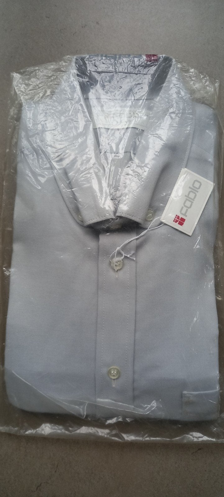 Nieuw Vintage ( rond boord )Fablo Grijs Overhemd Maat 40 / 5, Kleding | Heren, Nieuw, Grijs, Fablo, Halswijdte 39/40 (M)