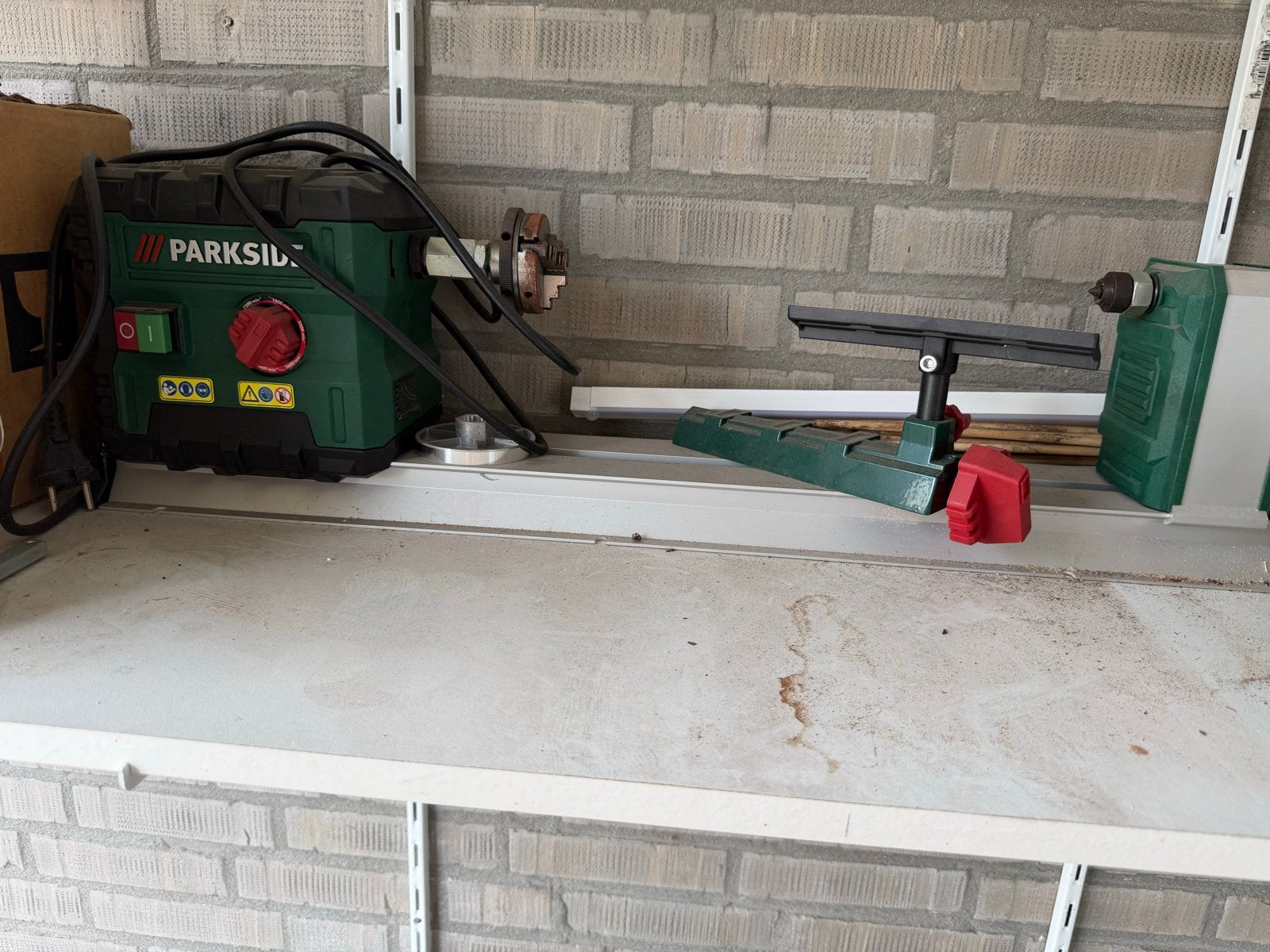 Parkside Houtdraaibankje - Zo goed als nieuw, Ophalen of Verzenden, Zo goed als nieuw, Houtdraaibank, Minder dan 500 mm