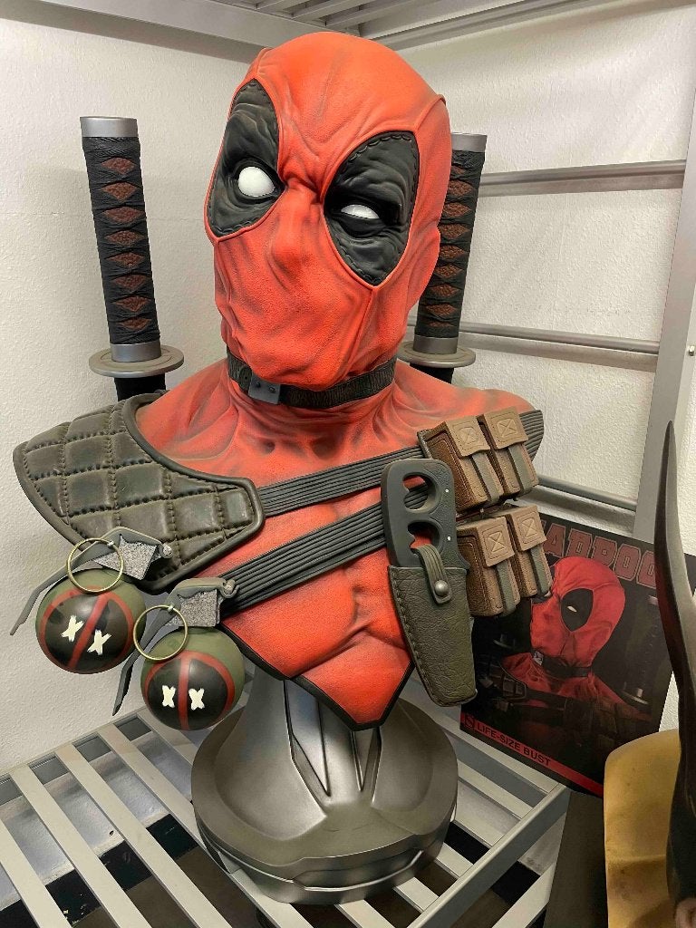 Deadpool Life-Size Bust 1:1 Sideshow, Ophalen of Verzenden, Zo goed als nieuw, Fantasy