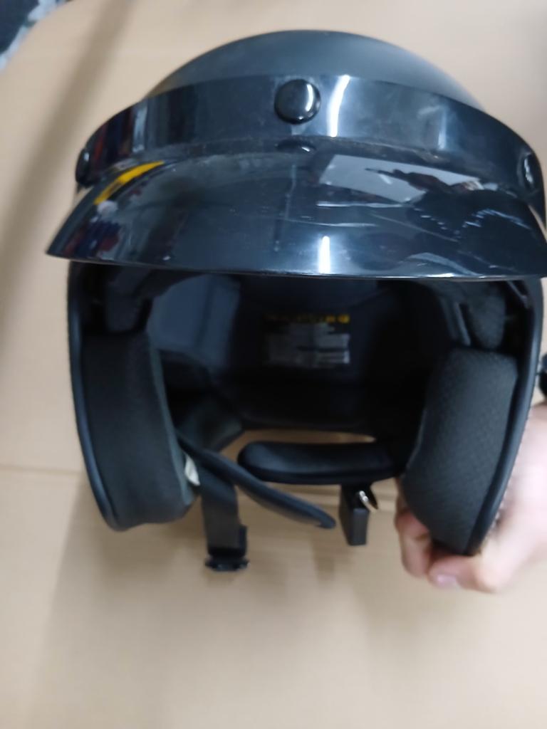 Zwarte Jethelm Maat S - Ideaal voor Scooter of Motor, Ophalen of Verzenden, Tweedehands, Jethelm, Overige merken