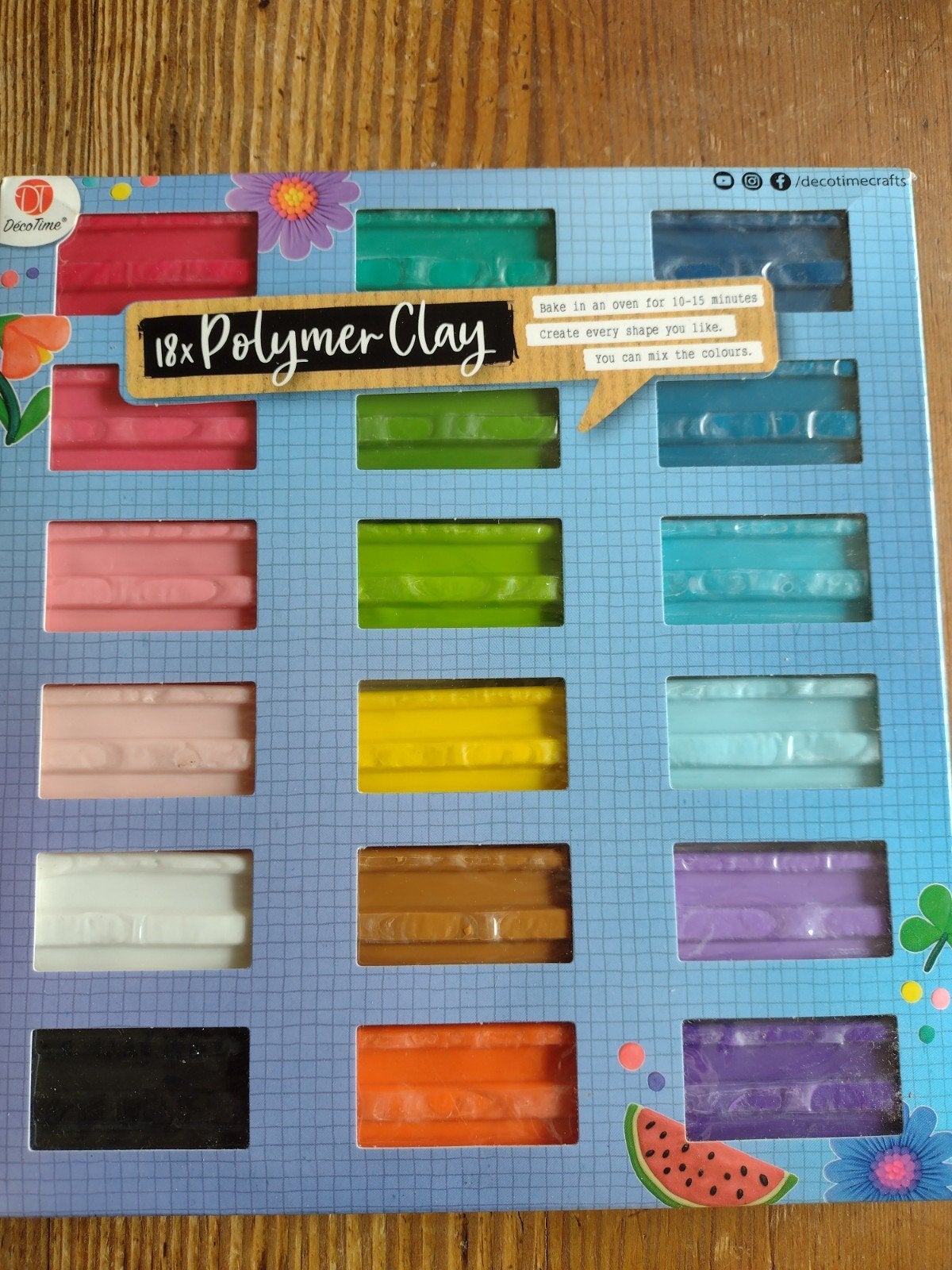 nieuwe 18 x polymer clay Decotime, Ophalen, Nieuw, Overige materialen, Knutselmateriaal