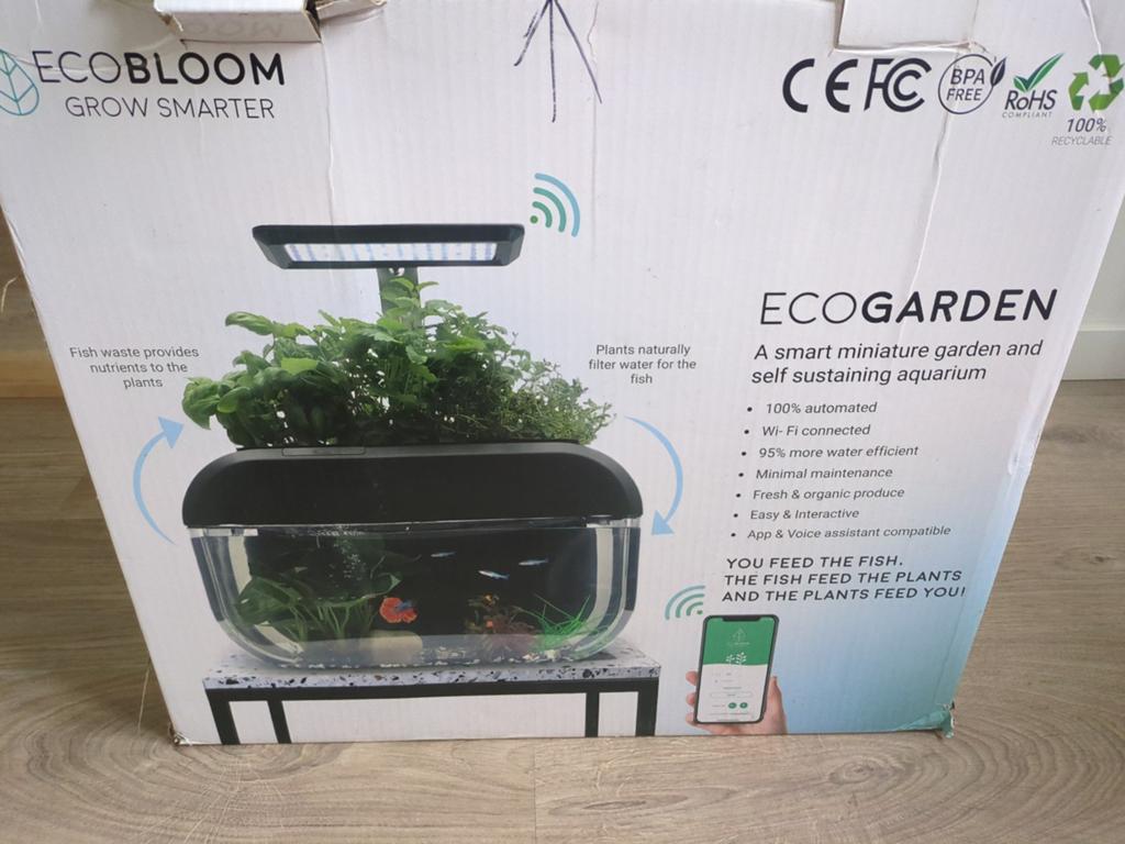 Ecogarden aquaponics aquarium nieuw, Ophalen, Inclusief toebehoren, Nieuw, Leeg aquarium