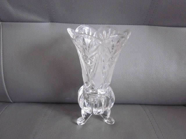 Kristallen Vaas op Voetjes - Elegant en Decoratief, Ophalen