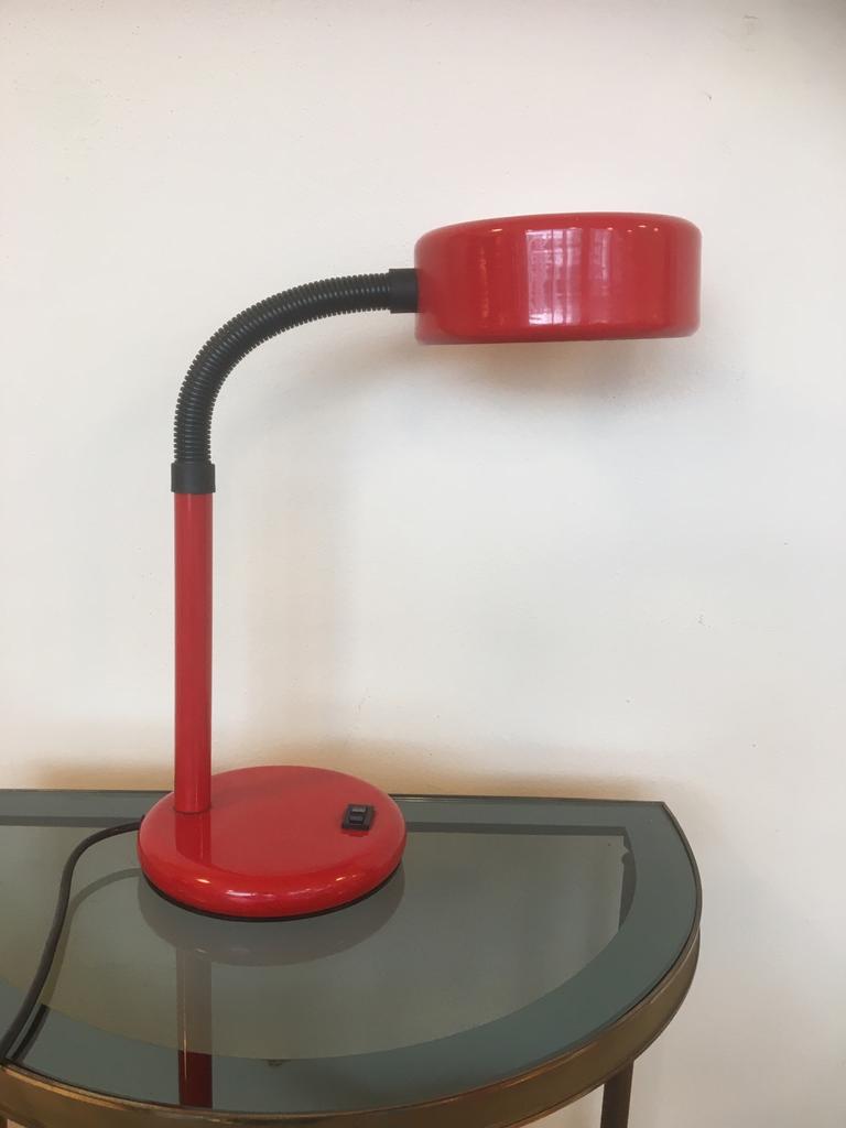 Vintage rode bureaulamp jaren 70, Ophalen of Verzenden, Huis en Inrichting