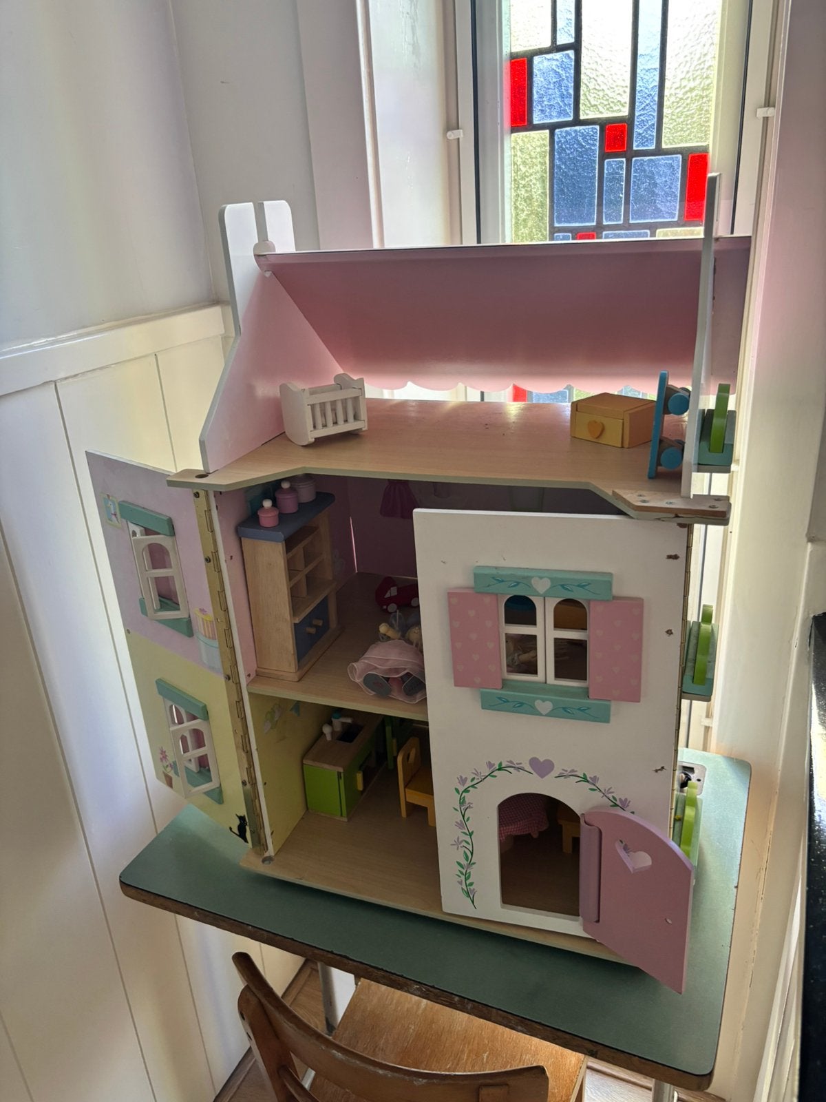Houten poppenhuis Le Toy, Kinderen en Baby's, Ophalen, Gebruikt, Poppenhuis