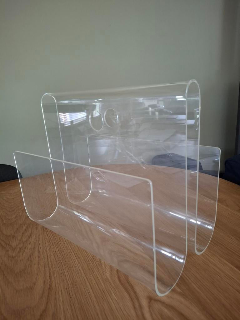 Vintage Jaren '70 Plexiglas Tijdschriftenbak - Eyecatcher!, Huis en Inrichting, Woonaccessoires | Krantenbakken en Lectuurbakken