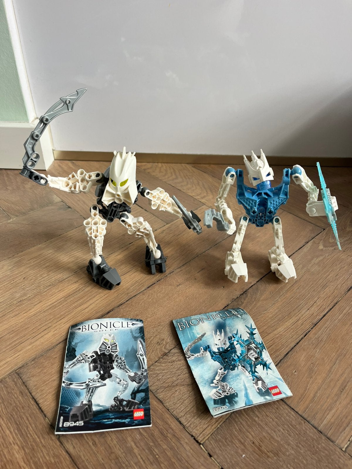 Lego bionicle 8945 8976 Solek metus grijs wit blauw robot, Bionicle, Lego, Ophalen of Verzenden, Zo goed als nieuw