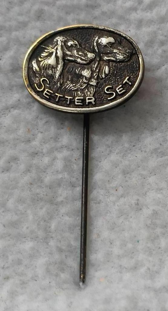 Speldje Setter set (2), Ophalen of Verzenden, Zo goed als nieuw, Dier of Natuur, Speldje of Pin