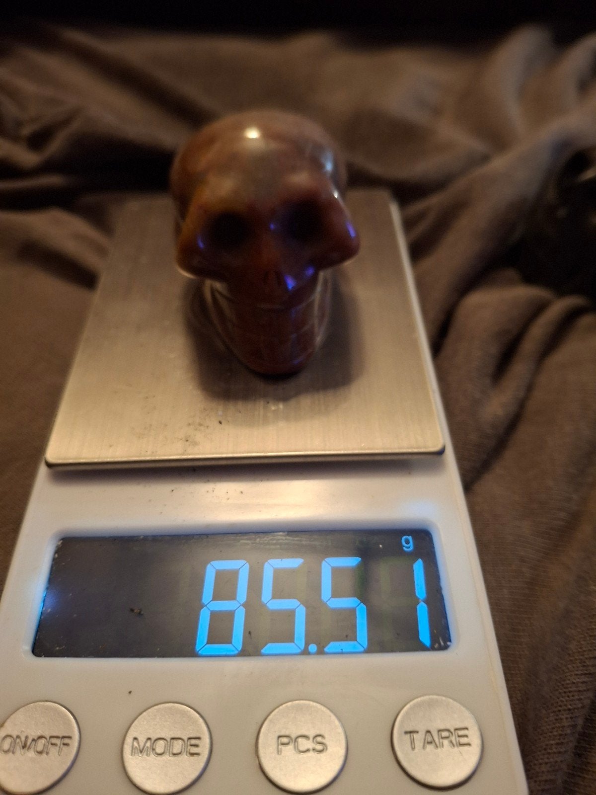 Decoratieve schedel van steen - 85.51 gram, Ophalen