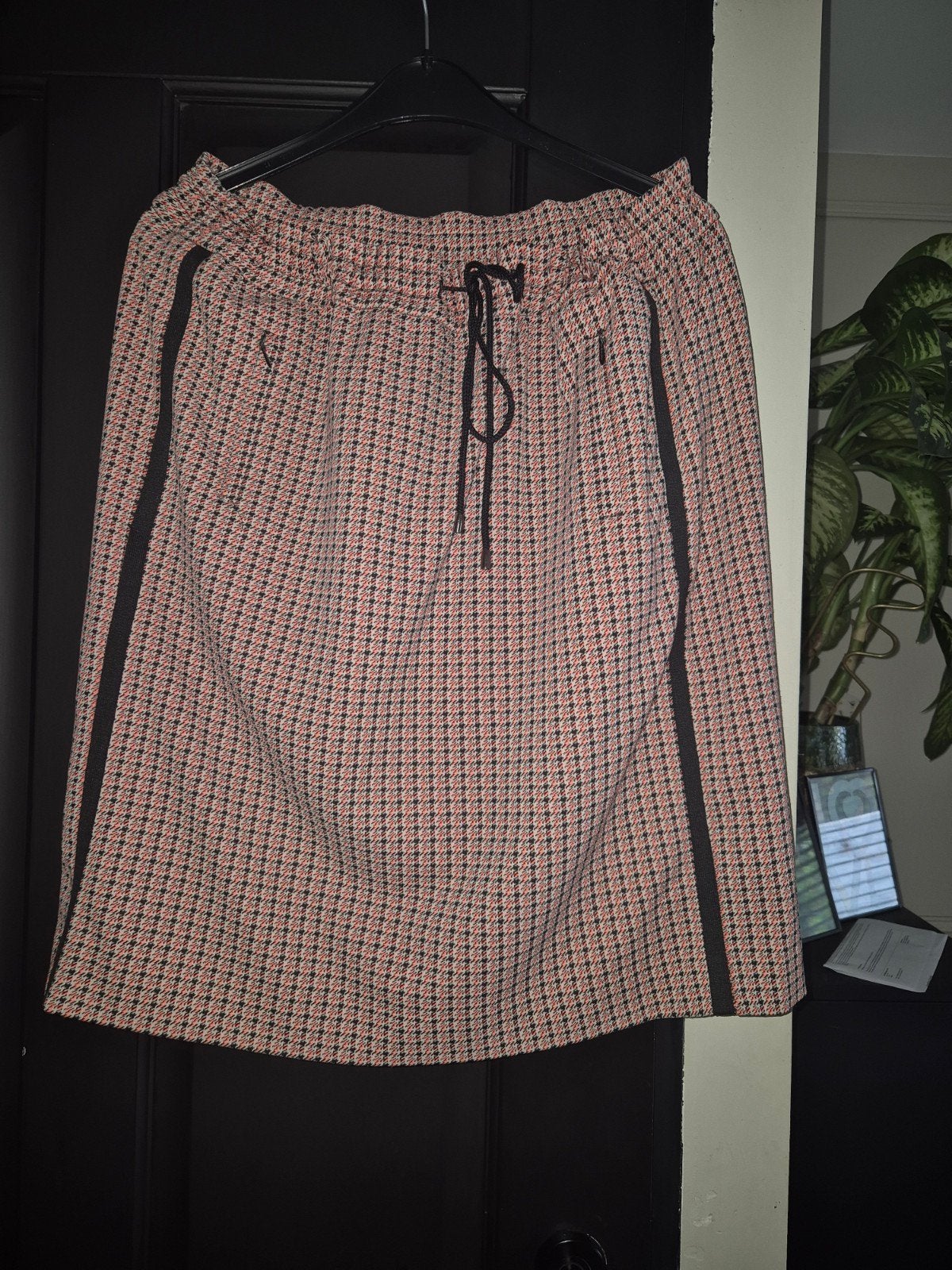 Claudia Sträter rok, maat 46, oranje pied-de-poule, Maat 46/48 (XL) of groter, Oranje, Ophalen of Verzenden, Zo goed als nieuw