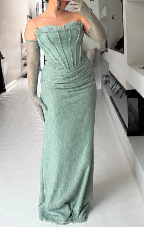 Elegante Mintgroene Galajurk - Perfect voor Speciale Gelegen, Ophalen, Galajurk, Zo goed als nieuw, Maat 36 (S)