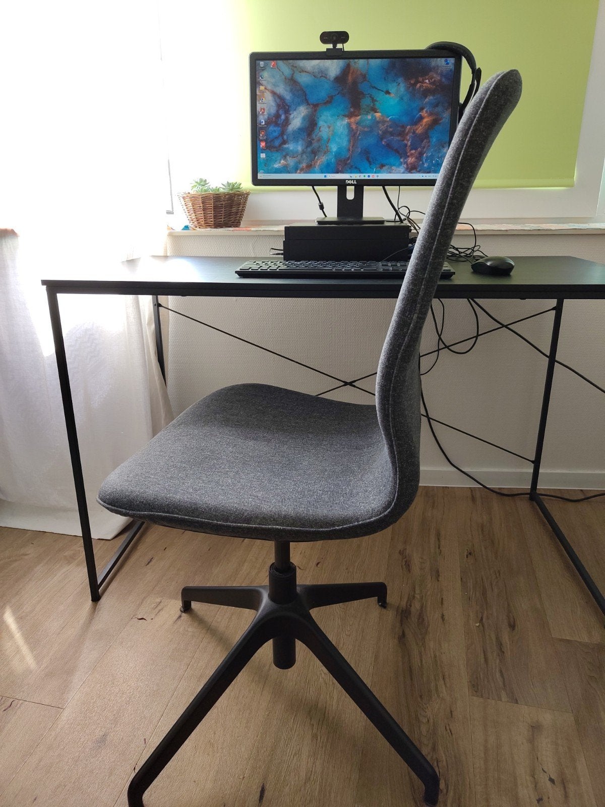 Bureaustoel met verstelbare hoogte - Office swivel chair, Ophalen, Zo goed als nieuw, Grijs, Bureaustoel