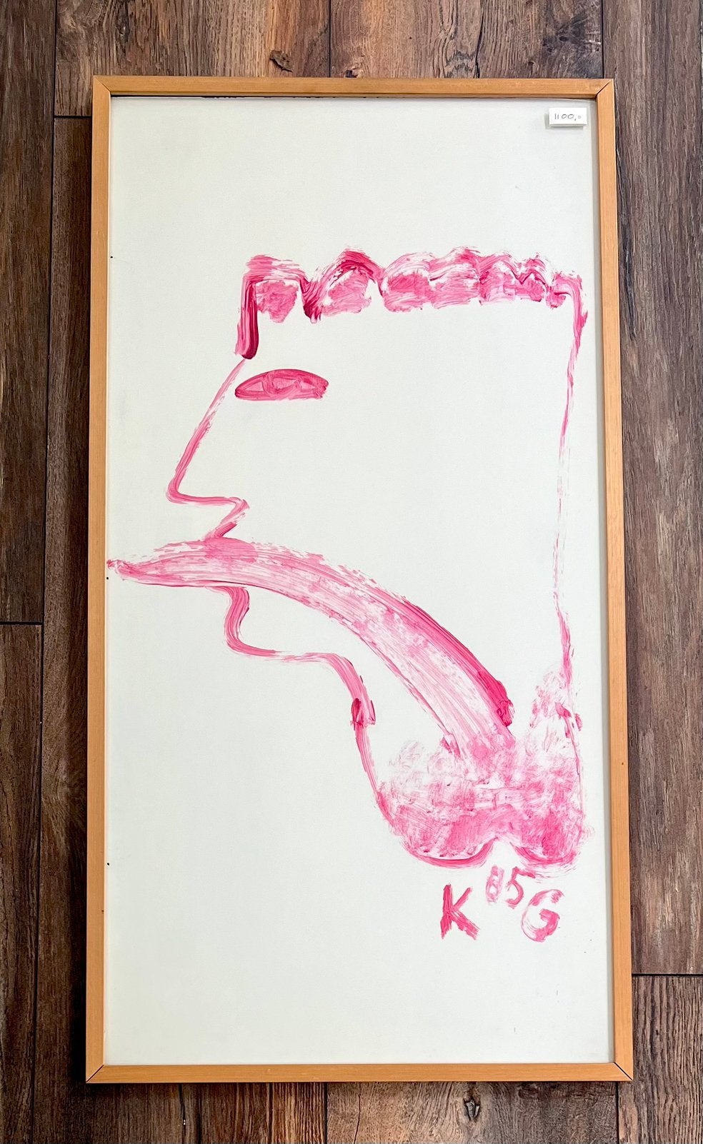 Klaas Gubbels, 2 x olieverf op papier uit 1985, zeldzaam, Ophalen