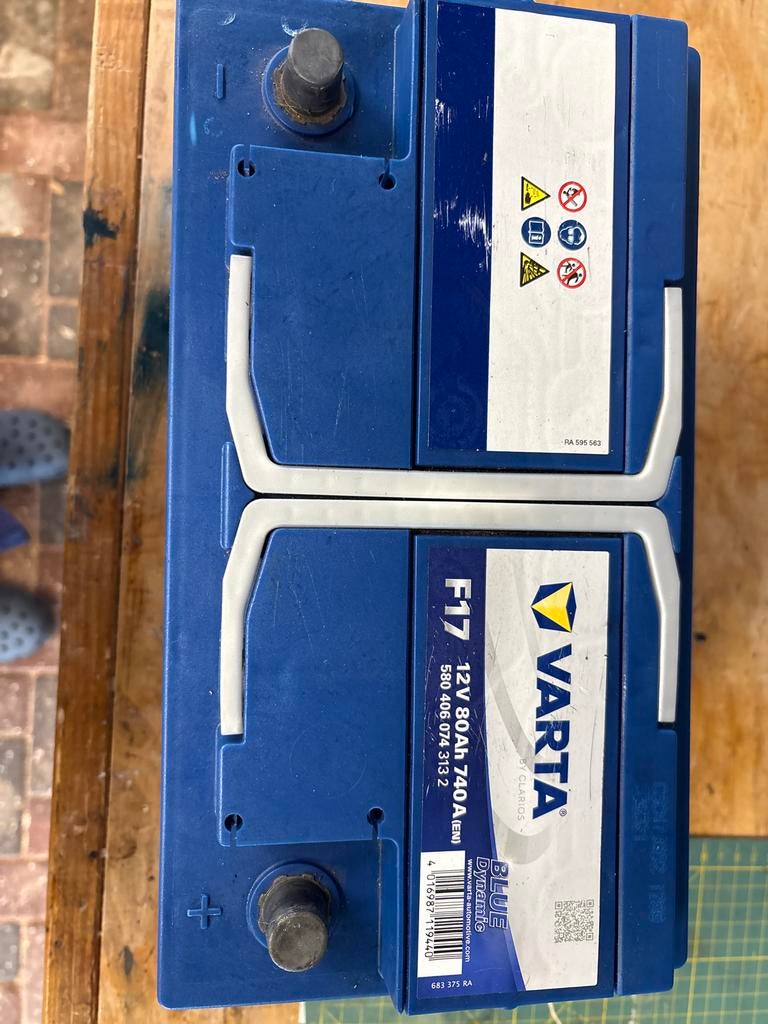 Varta Blue Dynamic F17 80Ah 740A Camper Huishoud Accu, Ophalen, Gebruikt, Universele onderdelen