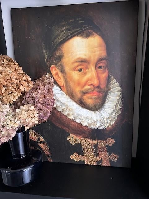 Canvas schilderij Willem van Oranje., Antiek en Kunst, Ophalen of Verzenden
