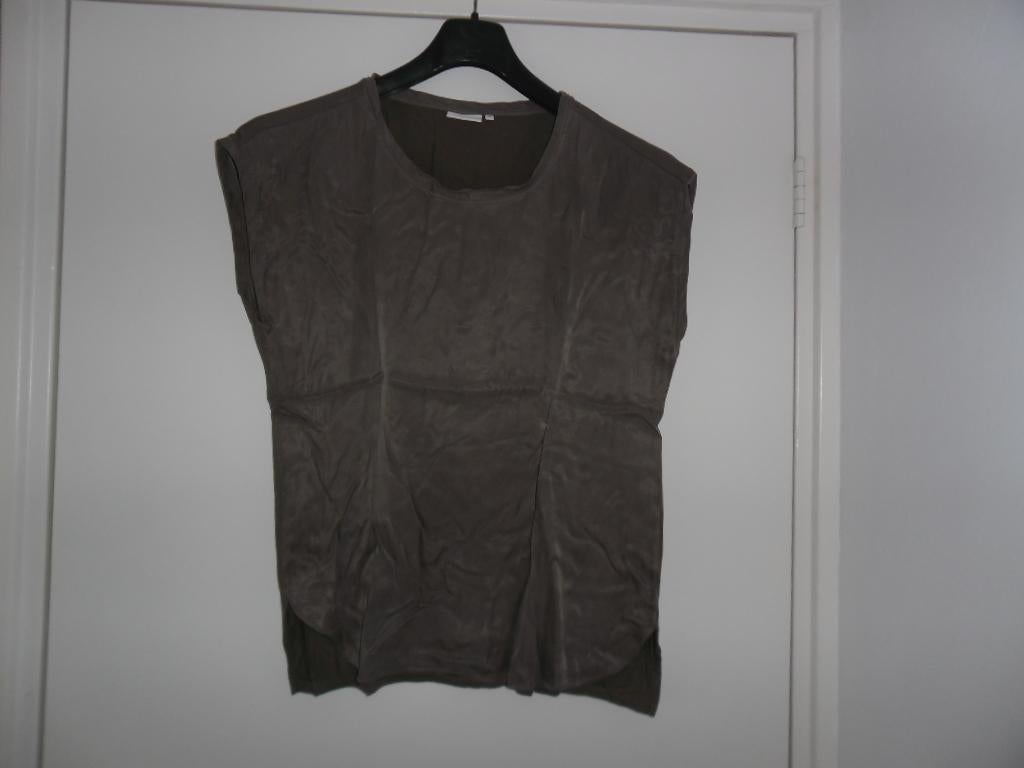 Yaya Women Taupe T-shirt Met Glimmende Voorkant Maat 36, Kleding | Dames, Bruin, Ophalen of Verzenden, Korte mouw, Yaya