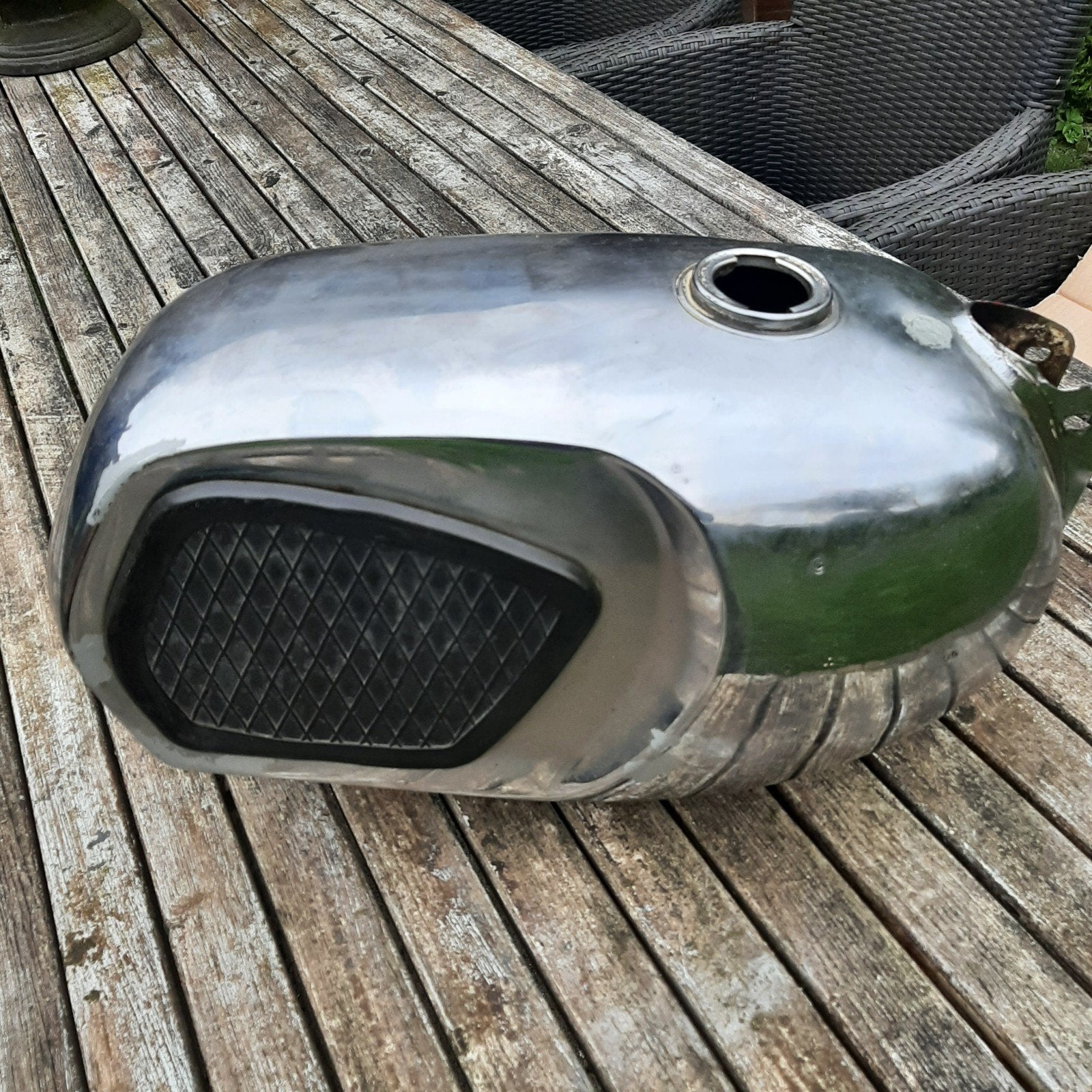 gebruikte buffeltank met knierubbers, Fietsen en Brommers, Ophalen of Verzenden, Gebruikt