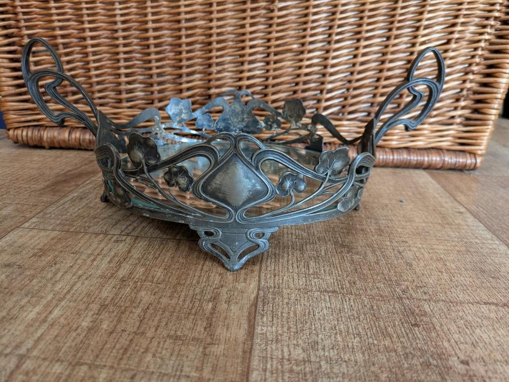 Tinnen verzilverde WMF schaal., Ophalen of Verzenden, Zilver