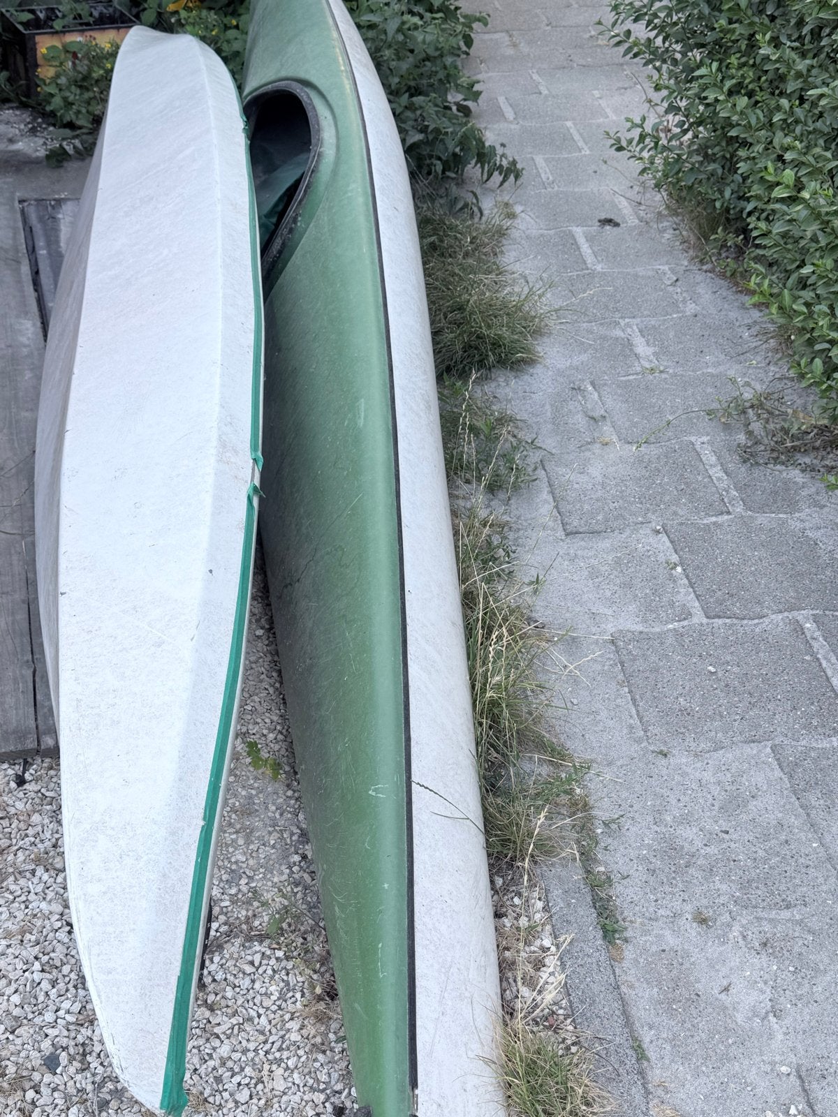2x Kajak - Groen en Wit - Gebruikt, Ophalen, Gebruikt, 1-persoons