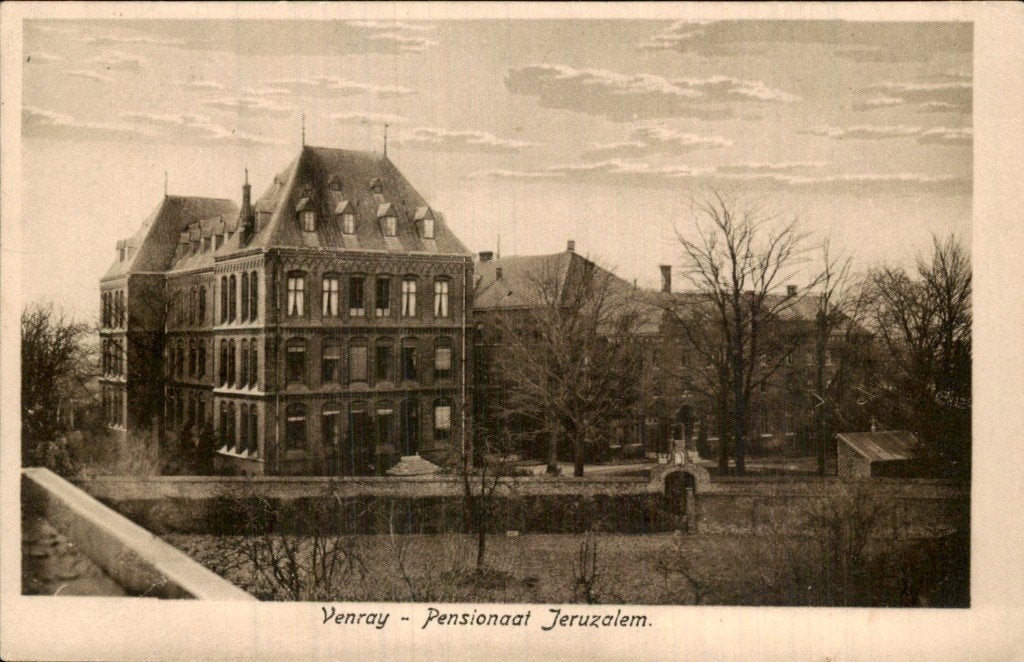 Venray - Pensionaat Jeruzalem - Vooraanzicht, Ophalen of Verzenden, 1920 tot 1940, Gelopen, Limburg