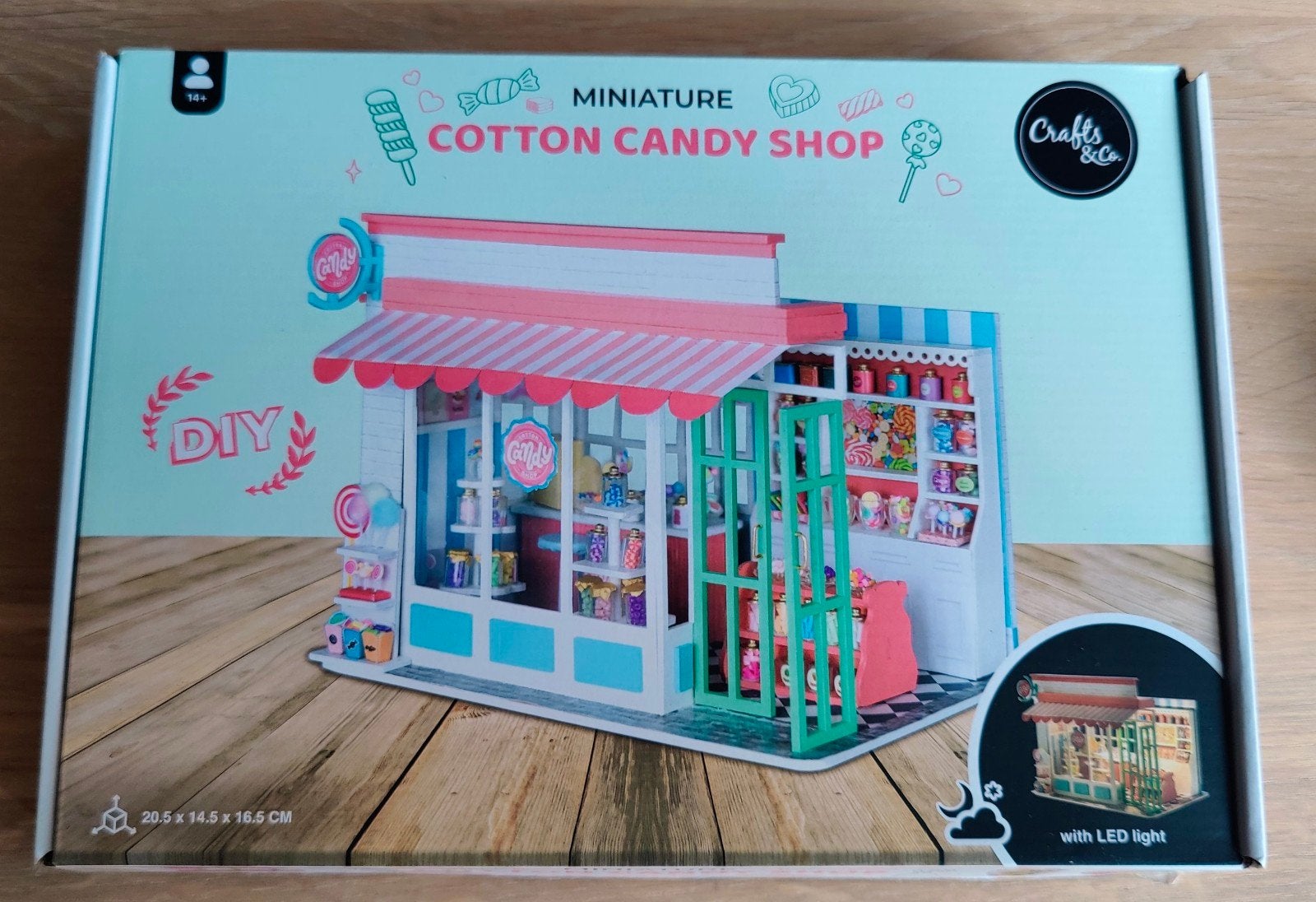 DIY Miniatuur Snoepwinkel met LED-verlichting, Overige thema's, Nieuw, Meerkleurig, Ophalen of Verzenden