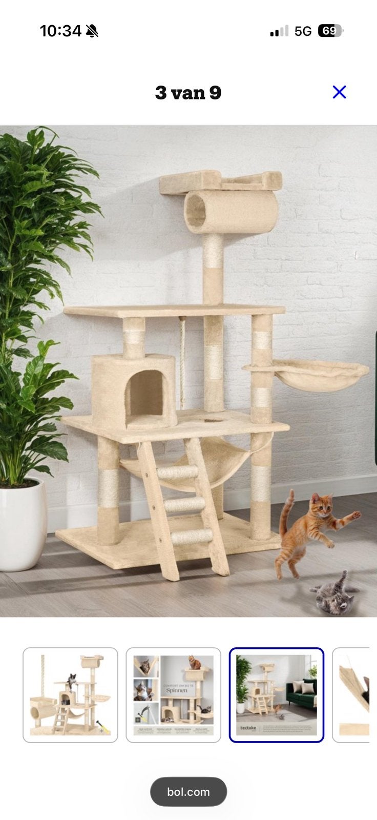 Kattenkrabpaal kitten, Ophalen, Gebruikt, Krabpaal