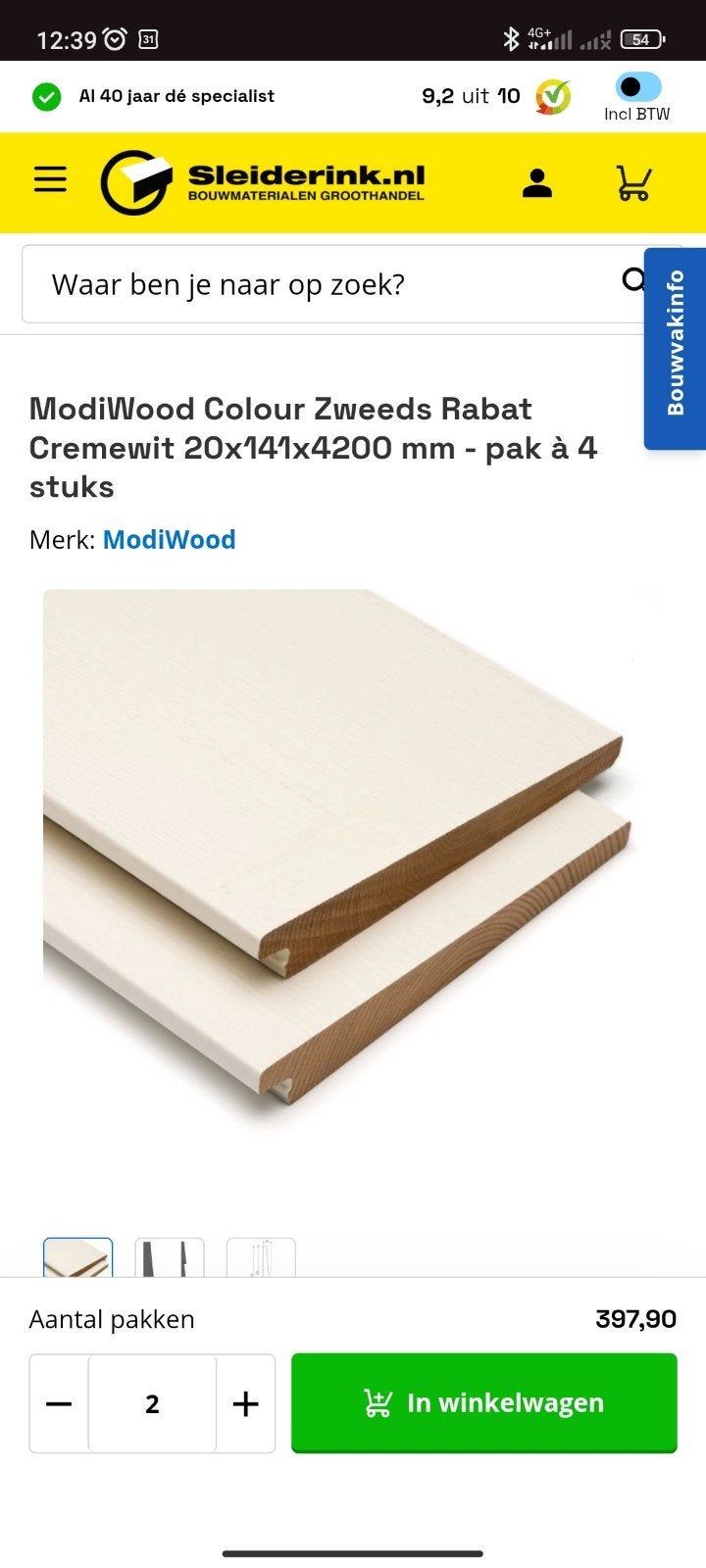 Thermische Vuren Modiwood Gevelbekleding, Minder dan 25 mm, Nieuw, Plank, 300 cm of meer