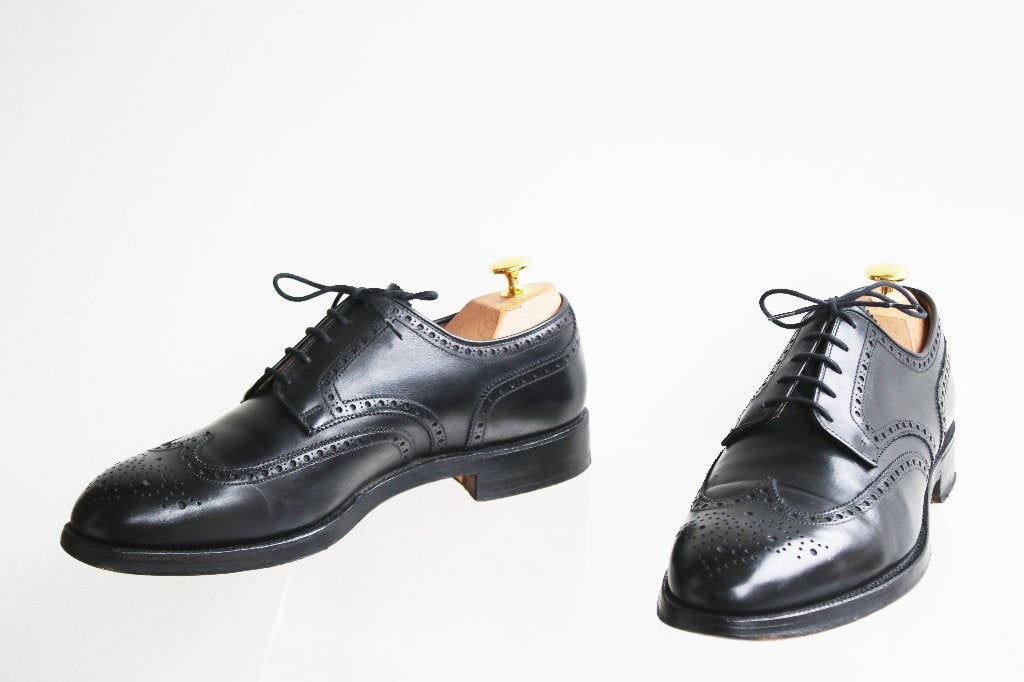 Crockett & Jones voor Baldessarini brogues in 8.5 E = 42.5, Zwart, Ophalen of Verzenden, Zo goed als nieuw, Crockett & Jones