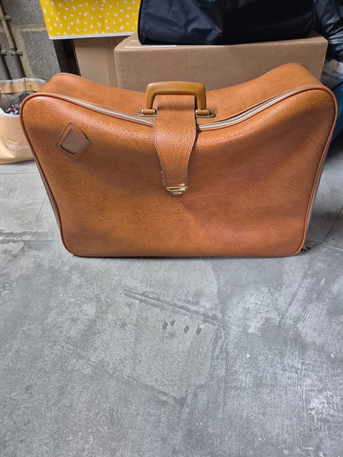 Leren koffer / reiskoffer gratis ophalen, Sieraden, Tassen en Uiterlijk, Koffers, Ophalen, Gebruikt, Leer