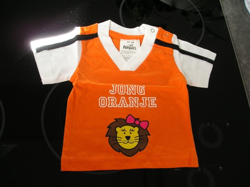 NIEUW - leuk meisjes shirt Oranje / WK - maat 62, Kinderen en Baby's, Babykleding | Maat 62, Ophalen, Nieuw, Meisje, Shirtje of Longsleeve