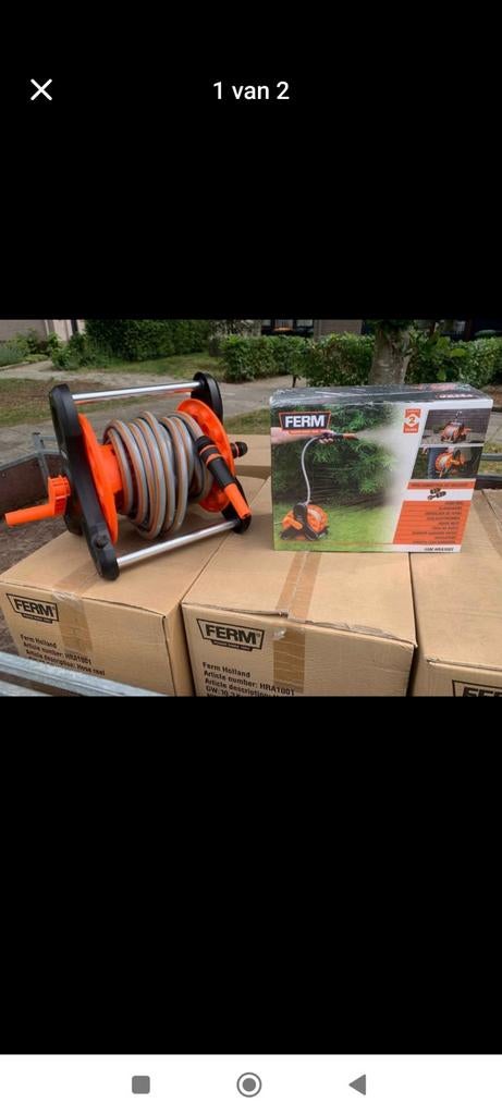 Tuin water slang op haspel, Tuin en Terras, Ophalen, Nieuw, Tuinslang