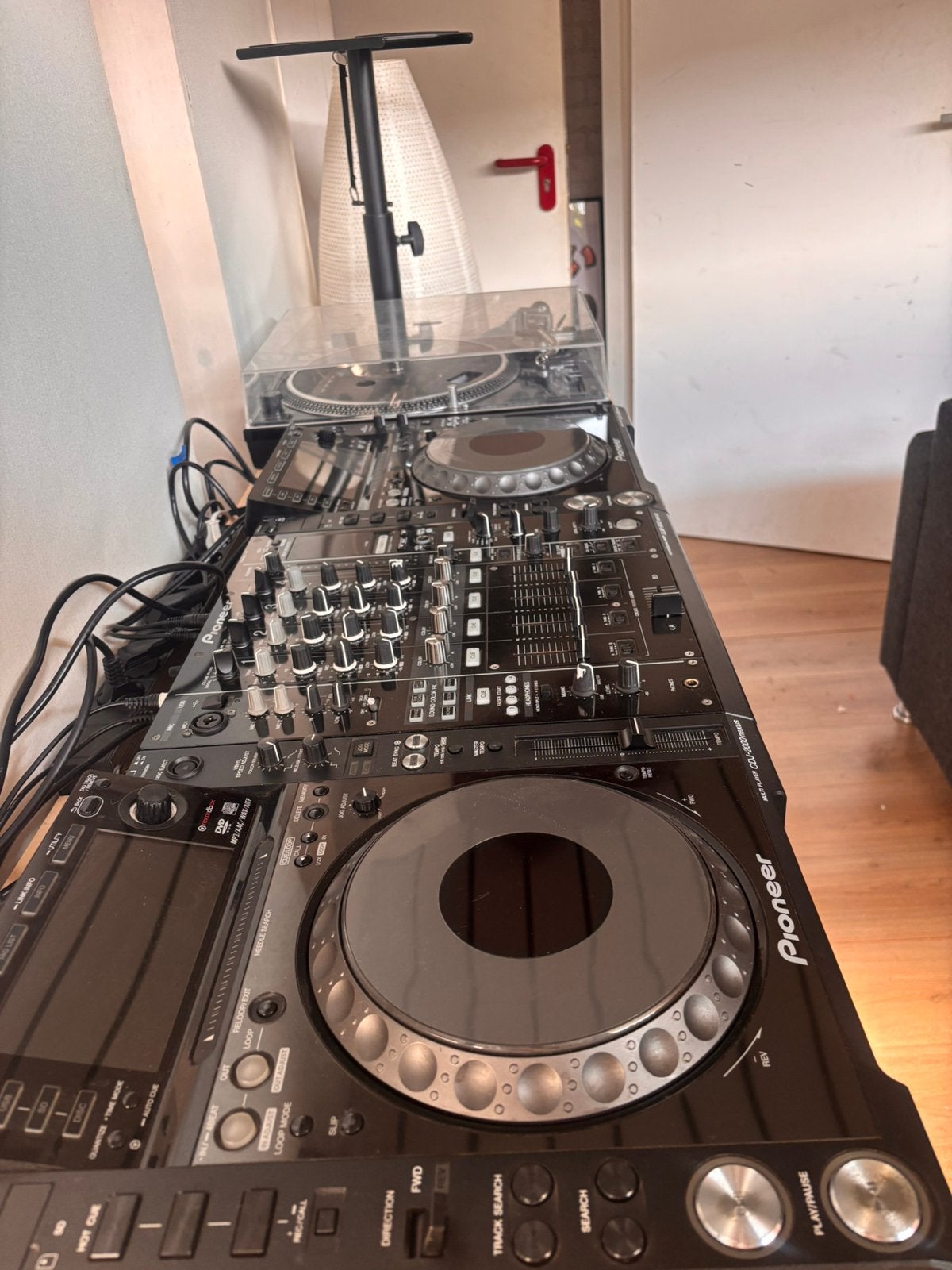 2x CDJ 2000 nxs en 1x DJM900 nxs + flightcase, Ophalen, Gebruikt, Pioneer