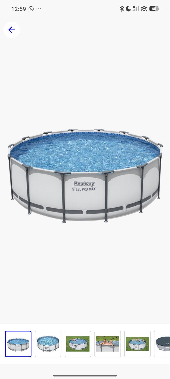 Zeer compleet rond zwembad 427x122+zoutwatersysteem+extra's, Rond, 300 cm of meer, Zo goed als nieuw, Ophalen
