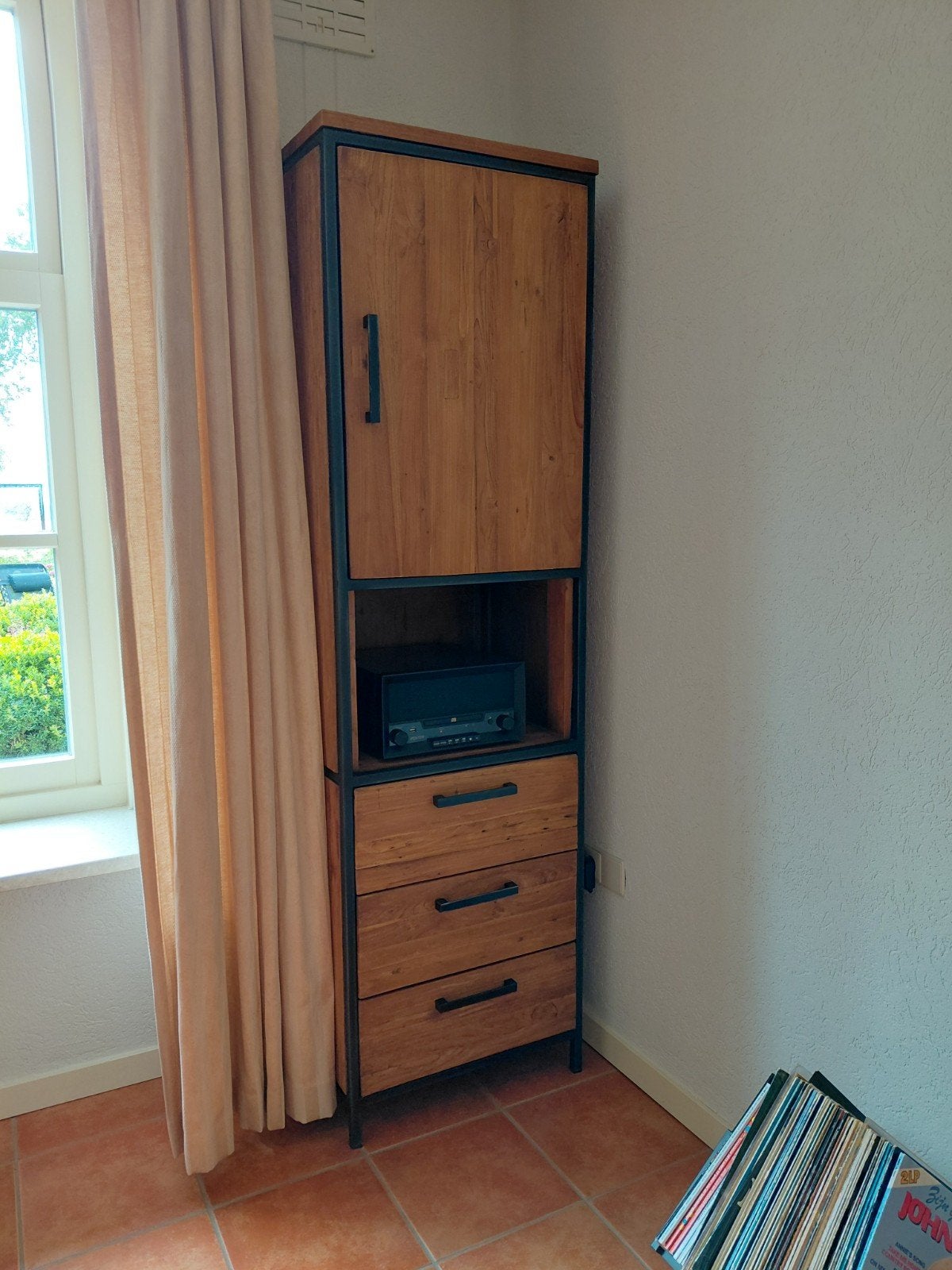 Pronto Romaro opbergkast, Huis en Inrichting, Ophalen, Teakhout, 50 tot 100 cm, Zo goed als nieuw