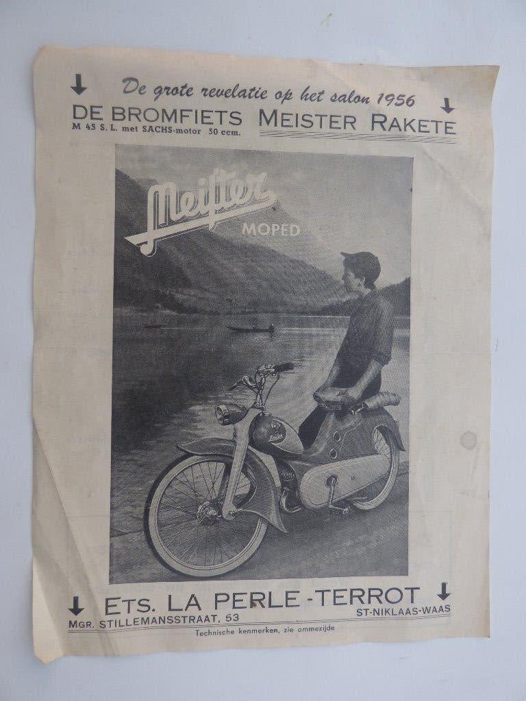 MEISTER RAKETE BROMFIETS FLYER 1956, Ophalen of Verzenden, Gebruikt
