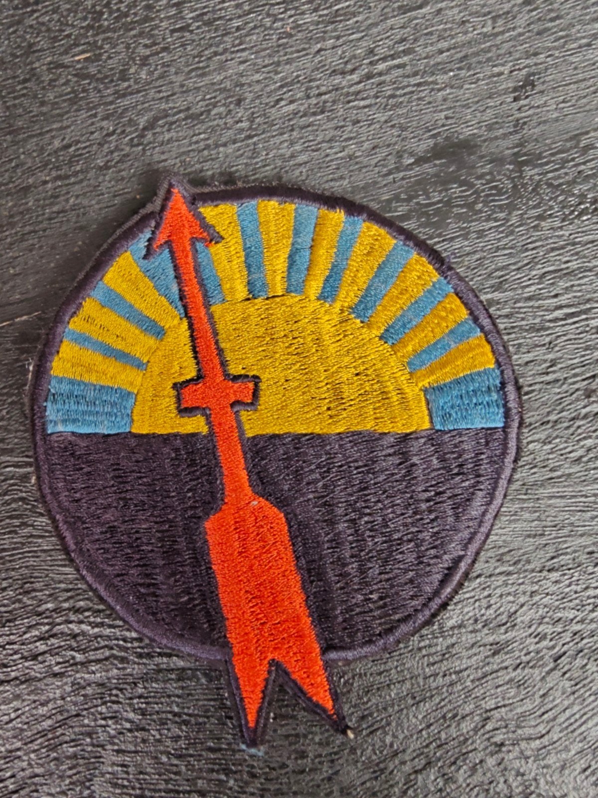 USAF 107th Tactical Recon Squadron  Patch Sunburst Arrow..., Verzamelen, Ophalen of Verzenden, Zo goed als nieuw, Patch, Badge of Embleem