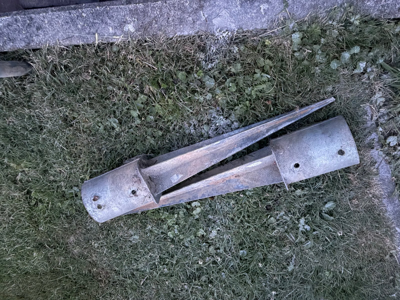 Paalhouder (rond 9,50 / 10 cm doorsnee), Tuin en Terras, Palen, Balken en Planken, Ophalen, Zo goed als nieuw, Minder dan 180 cm