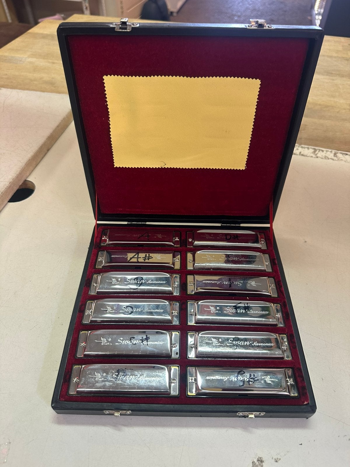 Mondharmonica set SWAN, Ophalen, Zo goed als nieuw