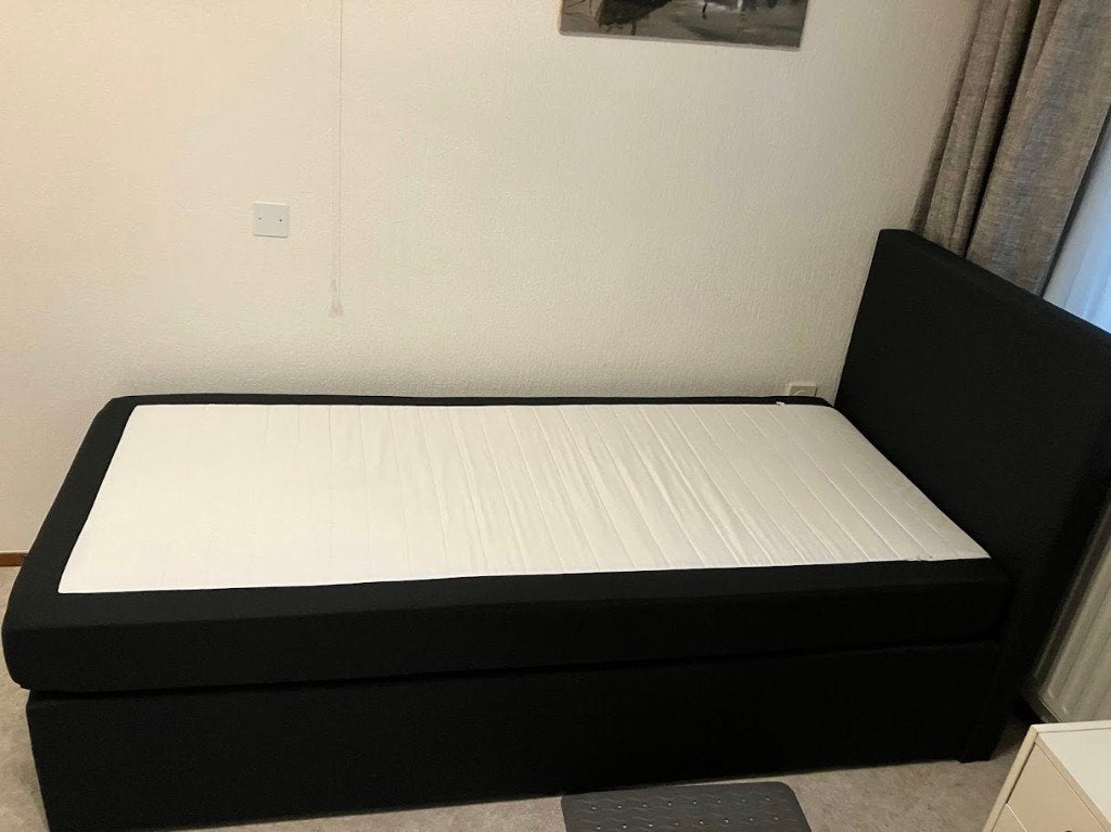 Boxspring bed, Ophalen, Gebruikt, 90 cm, Eenpersoons