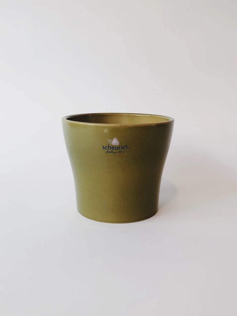 WEST GERMANY BLOEMPOT - GROEN | SCHEURICH (808-13), Tuin en Terras, Bloempotten, -, -, Rond, Ophalen of Verzenden
