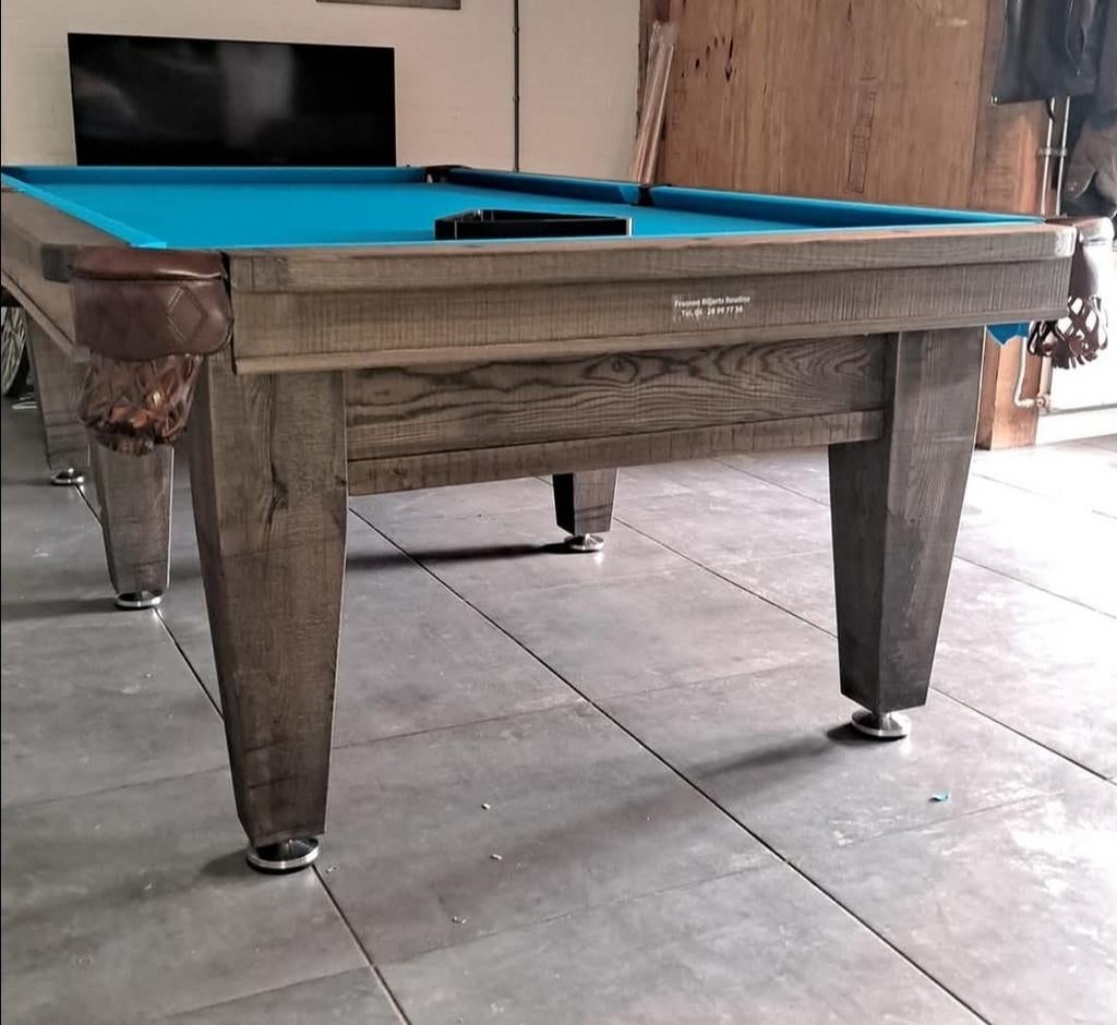 Pooltafel 7ft of 8ft of 9ft met Lederen Pockets, Sport en Fitness, Biljarten en Poolen, Ophalen of Verzenden, Nieuw, Pooltafel